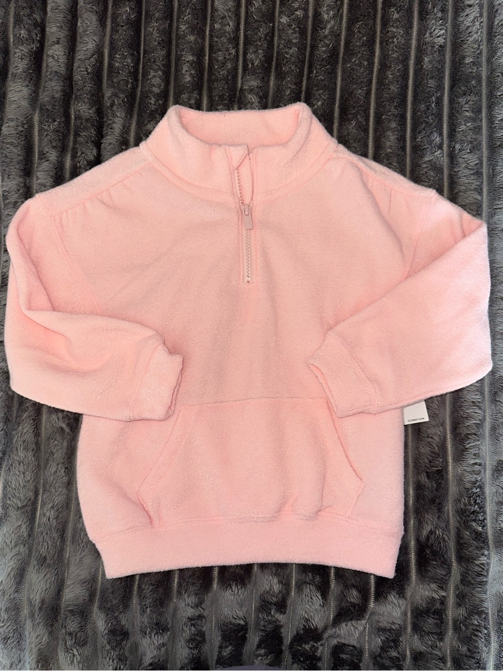 Old Navy toddler girl Classic Half-Zip Pink Fleece Pullover Sweater